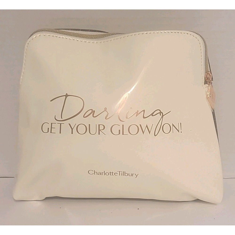 Charlotte Tilbury Make Up Bag "Darling, Get Your Glow On!" 8" x 7" NEW Cosmetics